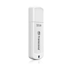 USB DISK TRANSCEND 32GB JF 370, 2.0, bel, s pokrovčkom
