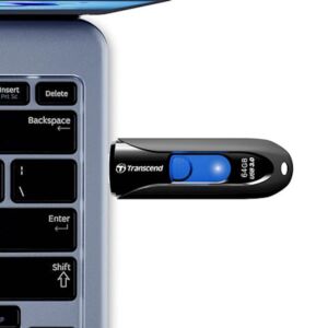 USB DISK TRANSCEND 64GB JF 790, 3.1, črn, brez pokrovčka, drsni priključek