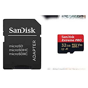 SDHC SANDISK MICRO 32GB EXTREME PRO, 100/90MB/s, UHS-I Speed Class 3, V30, adapter
