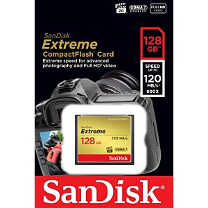 CF SANDISK 128GB EXTREME UDMA7, 120/85MB/s, VPG-20