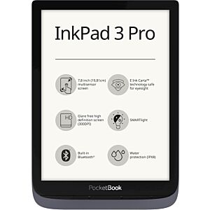 Elektronski bralnik PocketBook InkPad 3 Pro, metalik siv