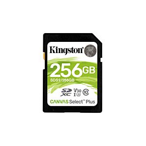 SDXC KINGSTON 256GB CANVAS SELECT Plus, 100/85 MB/s (r/w), C10 UHS-I U1 V10