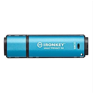 USB DISK KINGSTON IRONKEY 64GB VAULT PRIVACY 50, 3.2 Gen1, kovinski, strojna zaščita