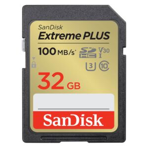 SDHC SANDISK. 32GB EXTREME PLUS, 100/60MB/s, UHS-I, C10, U3, V30
