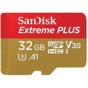 SDHC SANDISK MICRO 32GB EXTREME PLUS, 95/90MB/s, A1, UHS-I, V30, U3, adapter