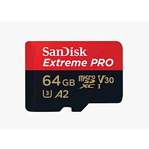 SDXC SANDISK MICRO 64GB EXTREME PRO, 200/90MB/s, A2, C10, UHS-I, U3, V30, adapter