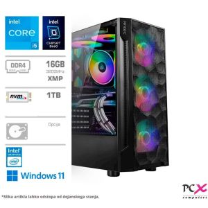 Računalnik PCX Exton 234, i5 12400/16GB/1TB/Win11 Home, RGB