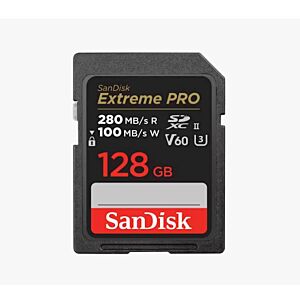 SDXC SANDISK 128GB EXTREME PRO, UHS-II, 280/100MB/s, V60, U3, C10