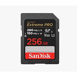 SDXC SANDISK 256GB EXTREME PRO, UHS-II, 280/150MB/s, V60, U3, C10