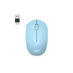 Miška PORT WL USB-A/USB-C svetlo modra