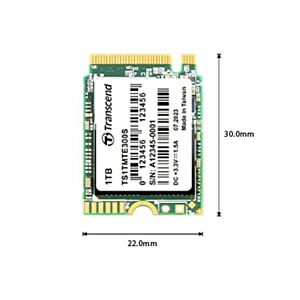 SSD Transcend M.2 PCIe NVMe 256GB 300S 2230, 2000/950 MB/s, 3D TLC, DRAM-less