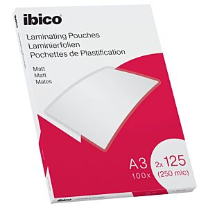 IBICO žepki za plastificiranje Value MATT, A3, 125mic, 100/1