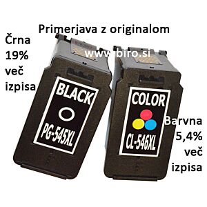 Komplet FENIX PG545XL + CL546XL (ČRNA + BARVNA) za Canon Pixma iP2850, MG2450, MG2455, MG2550, MG2555, MG2950, MG3053, TS3150, TS3151w, TR4550, TR4650 - kapaciteta črna 19% več, barvna 5,4% več od originala