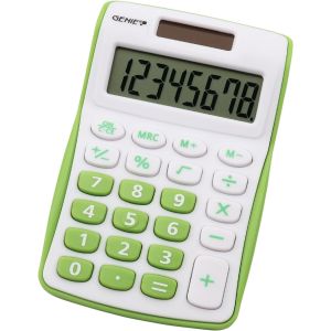 Kalkulator genie 8-mestni žepni 120 b zelen