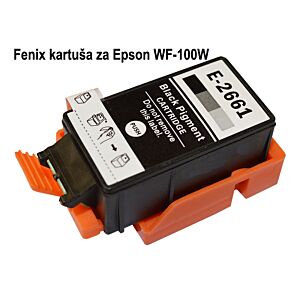 FENIX E-T2661 Bk črna kartuša za 250 strani za Epson WF-100W nadomešča Epson 266 (C13T26614010)