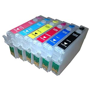 Komplet polnilnih kartuš Fenix E-T0801, E-T0802, E-T0803, E-T0804, E-T0805, E-T0806 z ARC čipom brez črnila