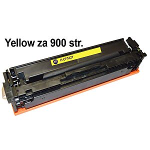 FENIX H-CF532 Yellow toner za 900 strani za HP Color LaserJet Pro MFP M180n, M180nw, M181fw nadomešča HP 205A0 nadomešča HP 205A (CF532A) 0,043 € / stran izpisa