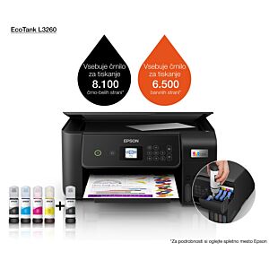 Epson EcoTank L3260 - Večfunkcijska naprava, tiska, kopira, skenira