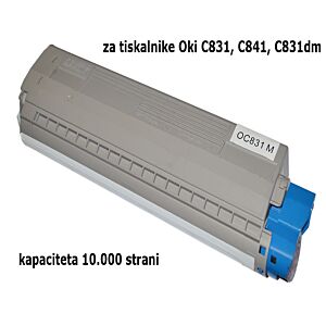 Fenix C831/C841 M Magenta toner 10K, nadomešča Oki 44844506 za tiskalnike Oki C831, C841, C831DM - kapaciteta 10.000 strani