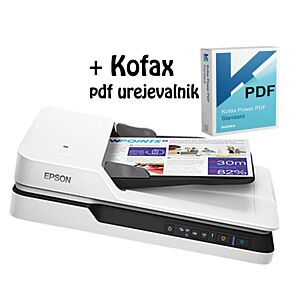 EPSON Skener DS-1630 (B11B239401) s Kofax Power PDF Standard urejevalnikom, duplex scan z enim prehodom