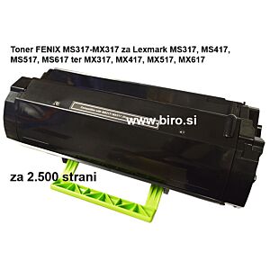 FENIX MS317-MX317 črn toner za 2.500 strani za Lexmark MS317dn, MS417dn, MS517dn, MS617dn, MX317dn, MX417de, MX517de, MX617de, nadomešča toner Lexmark 51B2000 2,5K