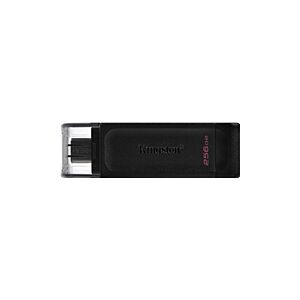 USB C DISK Kingston 256GB DT70, 3.2 Gen1, plastičen, s pokrovčkom