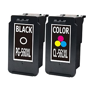 Komplet Fenix C-PG560XL Črna + C-CL561XL Barvna kartuša za Canon Pixma TS5350, TS5351, TS5352, TTS5353, TS7450, TS7451 - do 60% več izpisa črne