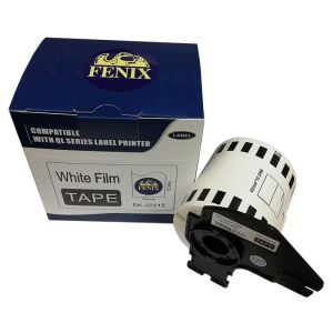 FENIX B-DK-22212 Film nalepke 62mm x 15,24m BEL trak - ČRN termični izpis za QL tiskalnike Brother (DK22212, DK 22212)