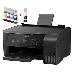 EPSON EcoTank L3260 tiska, kopira, skenira, priklop USB, WiFi, WiFi Direct, AirPrint uporablja črnilo v stekleničkah - v ČRNI barvi