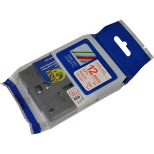 Fenix TZ-232 BEL trak - RDEČ izpis ( TZe232 ), 12mm trak, dolžine 8m, laminated - obstojen v ekstremnih pogojih