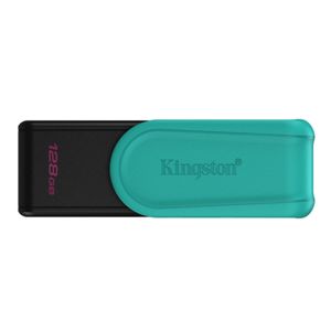 USB disk Kingston 128GB DT Exodia S, 3.2 Gen1, črn/turkizen, z vrtljivim pokrovčkom