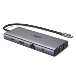 UGREEN Revodok 45520 11-v-1 USB-C/RJ45 4K 100W dock priklopna postaja