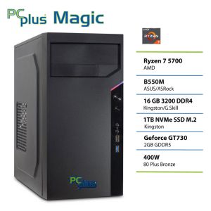 PCPLUS Magic Ryzen 7 5700 16GB 1TB SSD GT730 namizni računalnik