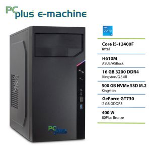 PCPLUS e-machine i5 12400F 16GB DDR4 500GB SSD GT730 namizni računalnik