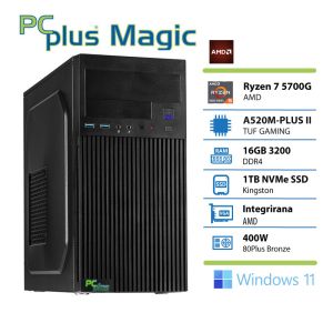 PCPLUS Magic Ryzen 7 5700G 16GB 1TB SSD Windows 11 Home namizni računalnik