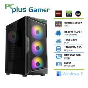 PCPLUS Gamer Ryzen 7 5800X 32GB 1TB SSD RTX 5070 OC 12GB Windows 11 Home gaming namizni računalnik