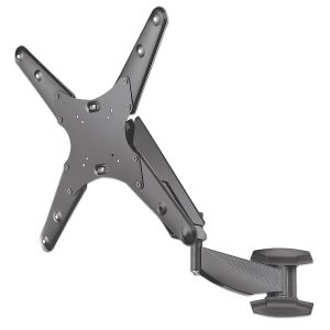 Stenski plinski nosilec roka 21''-60'' MANHATTAN, 30kg, tro sklepni, naklon ±10°, črne barve