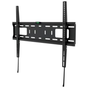 Stenski fiksni TV nosilec 37''-75'' MANHATTAN, 50kg, črne barve, ultra tanek