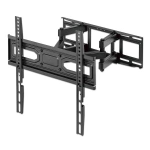 Stenski TV nosilec roka 32''-70'' MANHATTAN, 40kg, dvojna roka, naklon -15° do +5°, črne barve