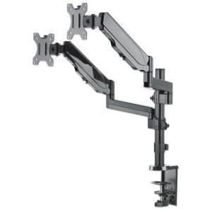 Namizni nosilec za 2 monitja 17''-32'' MANHATTAN, 8kg,dvo sklepni, plinska vzmet
