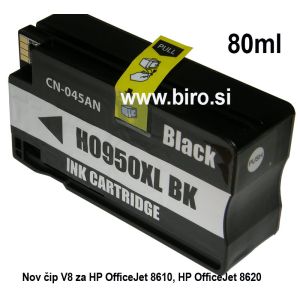 FENIX H-950XLBK_V8 črna kartuša za HP OfficeJet 8610, 8620 nadomešča kartušo HP št.950XL (CN045AE)- kapacitete za 2300 strani, 80ml