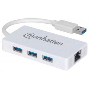 3-PORT USB 3.0 Type-C/A HUB z Ethernet Adapterjem