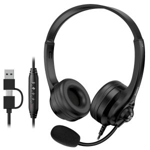 Slušalke Genius HS-235U AI,Black,USB A+C