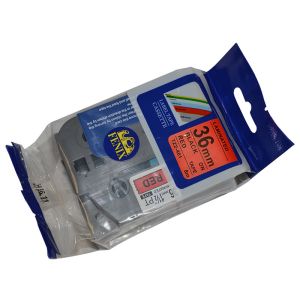 Fenix TZ-461 RDEČ trak - ČRN izpis ( TZe461 ), 36mm trak, dolžine 8m, laminated - obstojen v ekstremnih pogojih