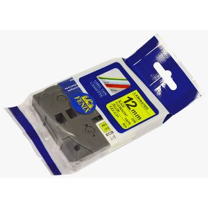 Fenix TZ-C31 Fluorescentni RUMEN trak - ČRN izpis ( TZe-C31 ), 12mm trak, dolžine 8m, laminated - obstojen v ekstremnih pogojih