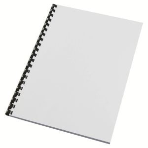 GBC platnica za vezavo LeatherGrain, A4, 250g, bela, 100/1