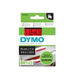 DYMO D1 trak 19 mm, črna na rdeči, 458070