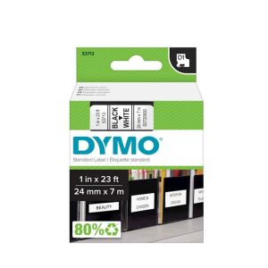 DYMO D1 trak 24 mm, črna na beli, 537130