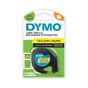 DYMO LT trak 12 mm, črna na rumeni, 91202