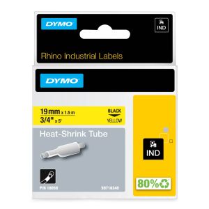 DYMO trak Rhino HST 19 mm, črna na rumeni